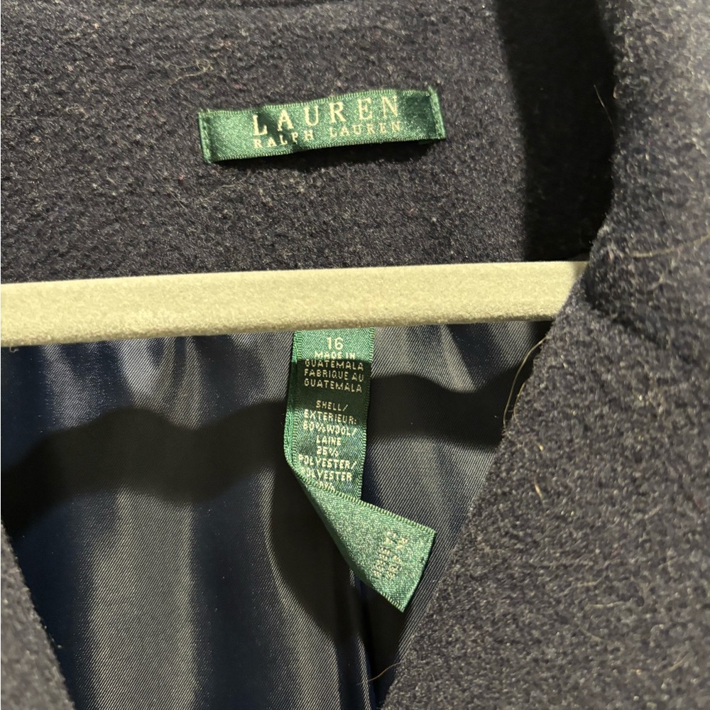 Ralph Lauren Navy Double-Breasted Pea Coat - Picture 2 of 2
